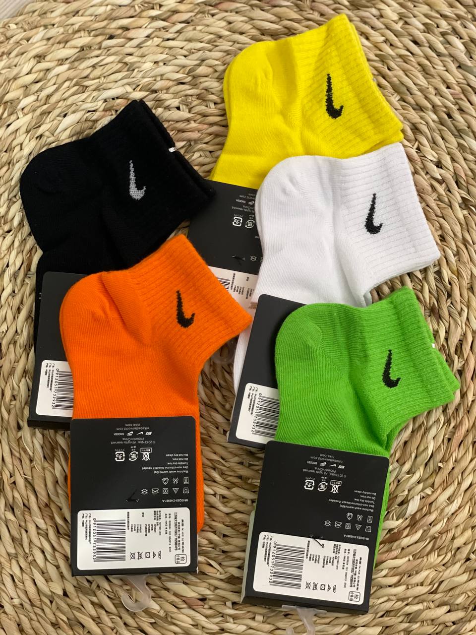 جوراب بچگانه نیم ساق نایک اصل کیفیت بالا صد در صد پنبه رنگی